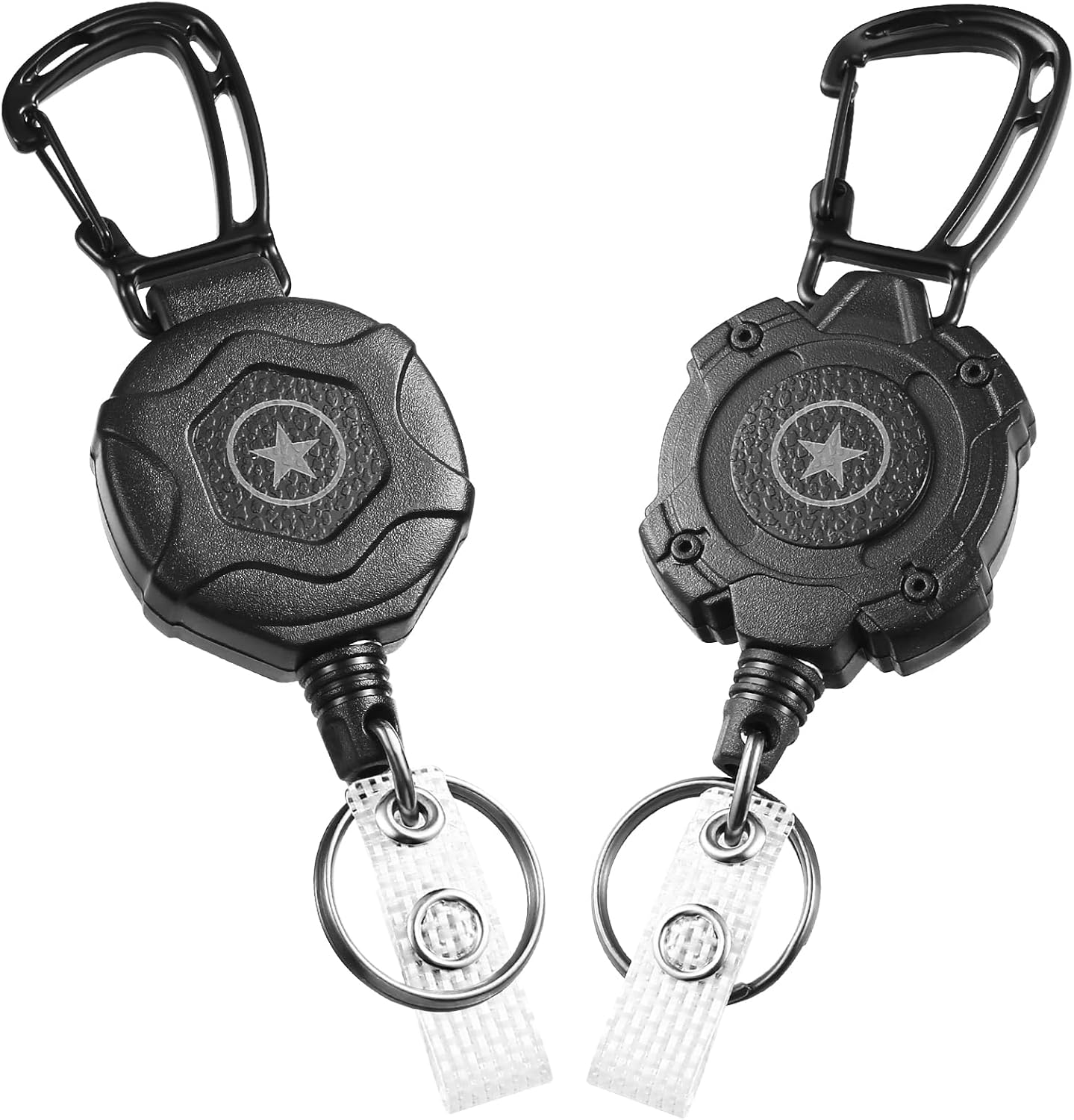 2 Pack Retractable Keychain, ID Badge Holder Retractable