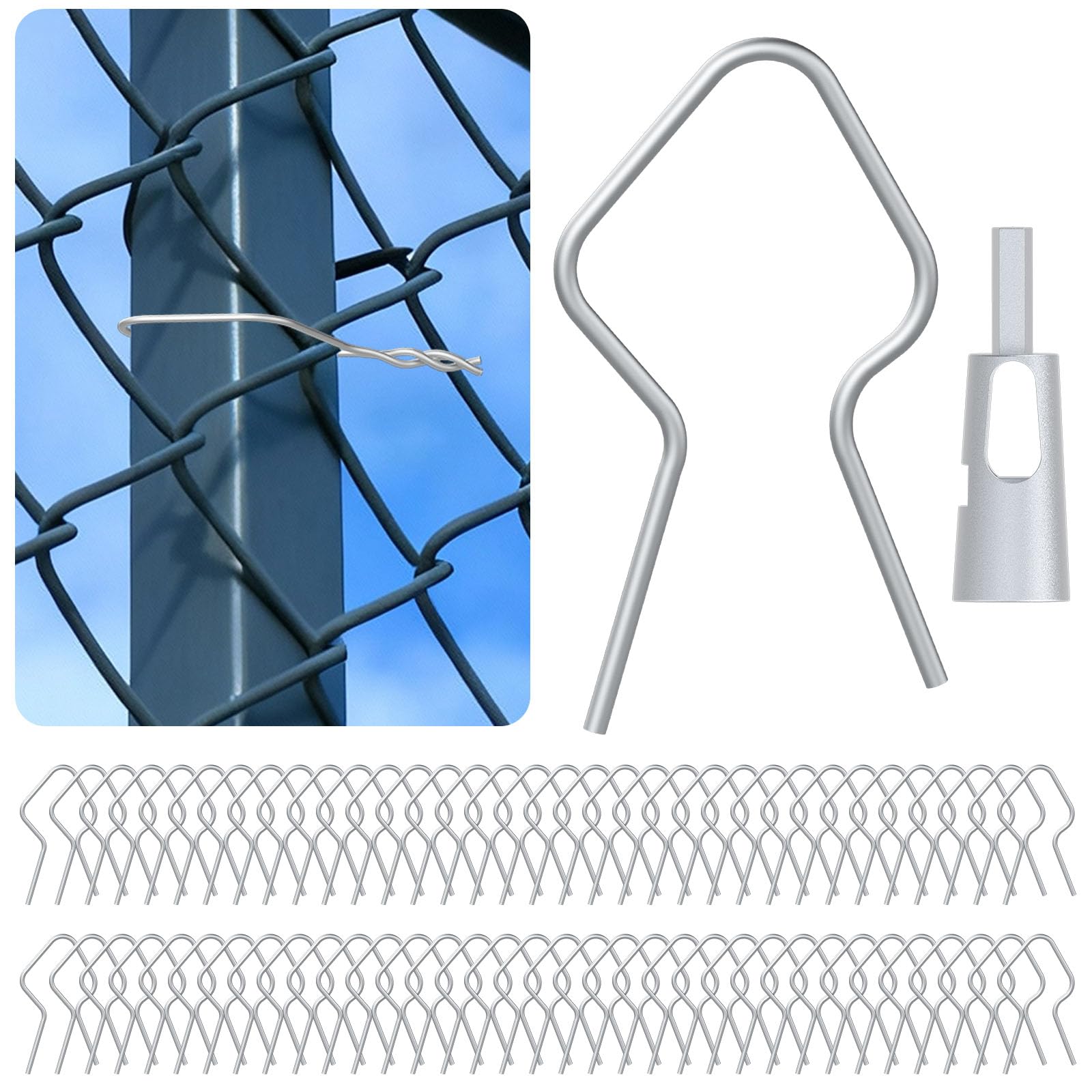 Amazon.com : 100-Pack T-Post Fence Clips with Free Drill Chuck
