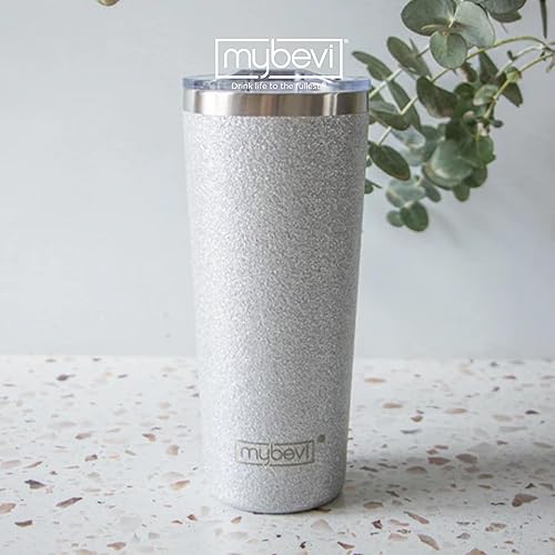 Miniatura 7 de Bermuda SparkleInsulated - Vaso de acero inoxidable con tapa, doble pared sellada al vacío, taza de viaje, se adapta a soportes de automóvil, 20