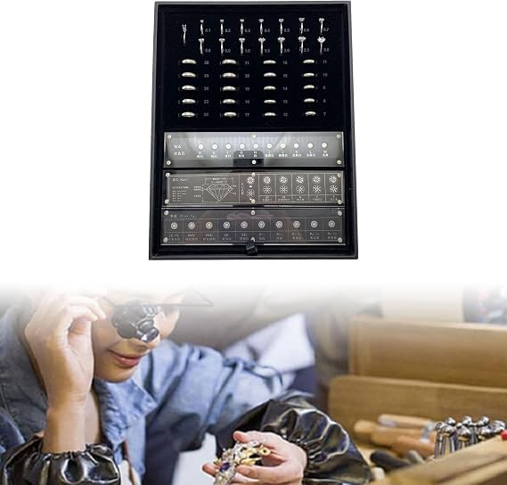 Diamond Tester Box Jewelry Testing Kit Cut Clarity Color Carat Size Case Diamond Testing Tool Diamond Test Kit for Grading