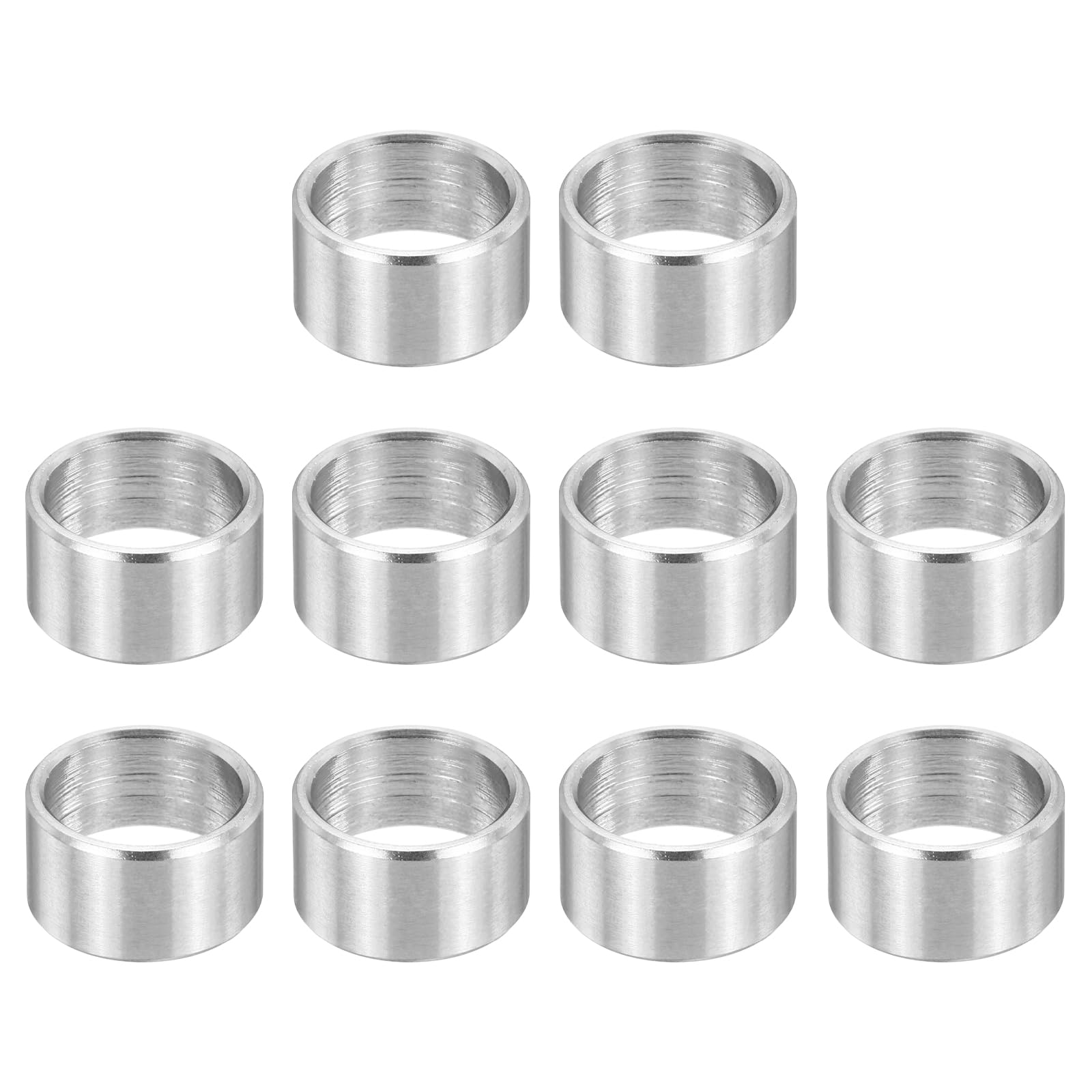 PATIKIL M10 Stainless Steel Spacers, 12Pcs Metal Spacer 10mm ID x 12mm OD x 7mm L Screw Standoff for 3/8" or M10 Screw