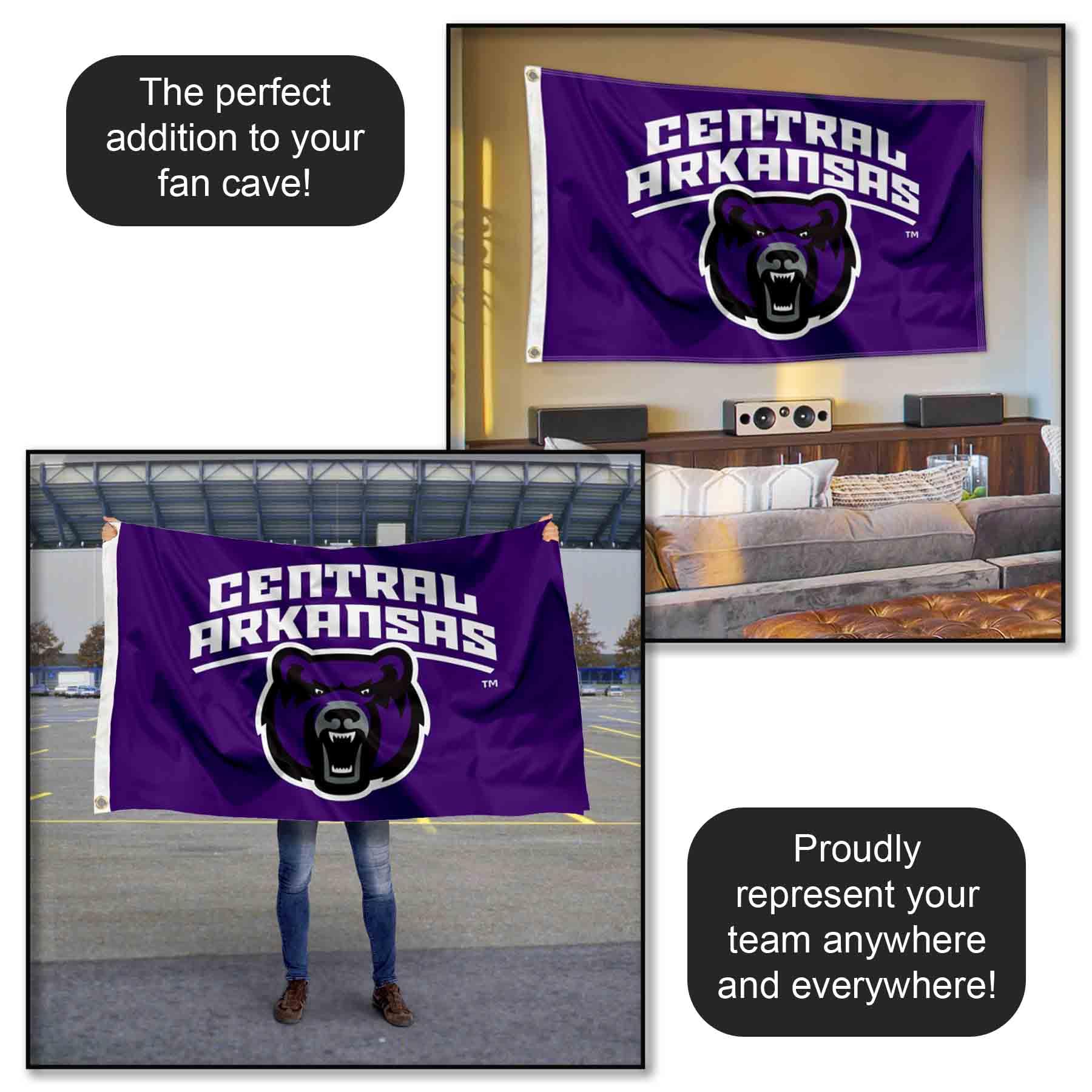 University Of Central Arkansas Gartenflagge – Doppelseitig, 100% Polyester, Offiziell Lizenziert