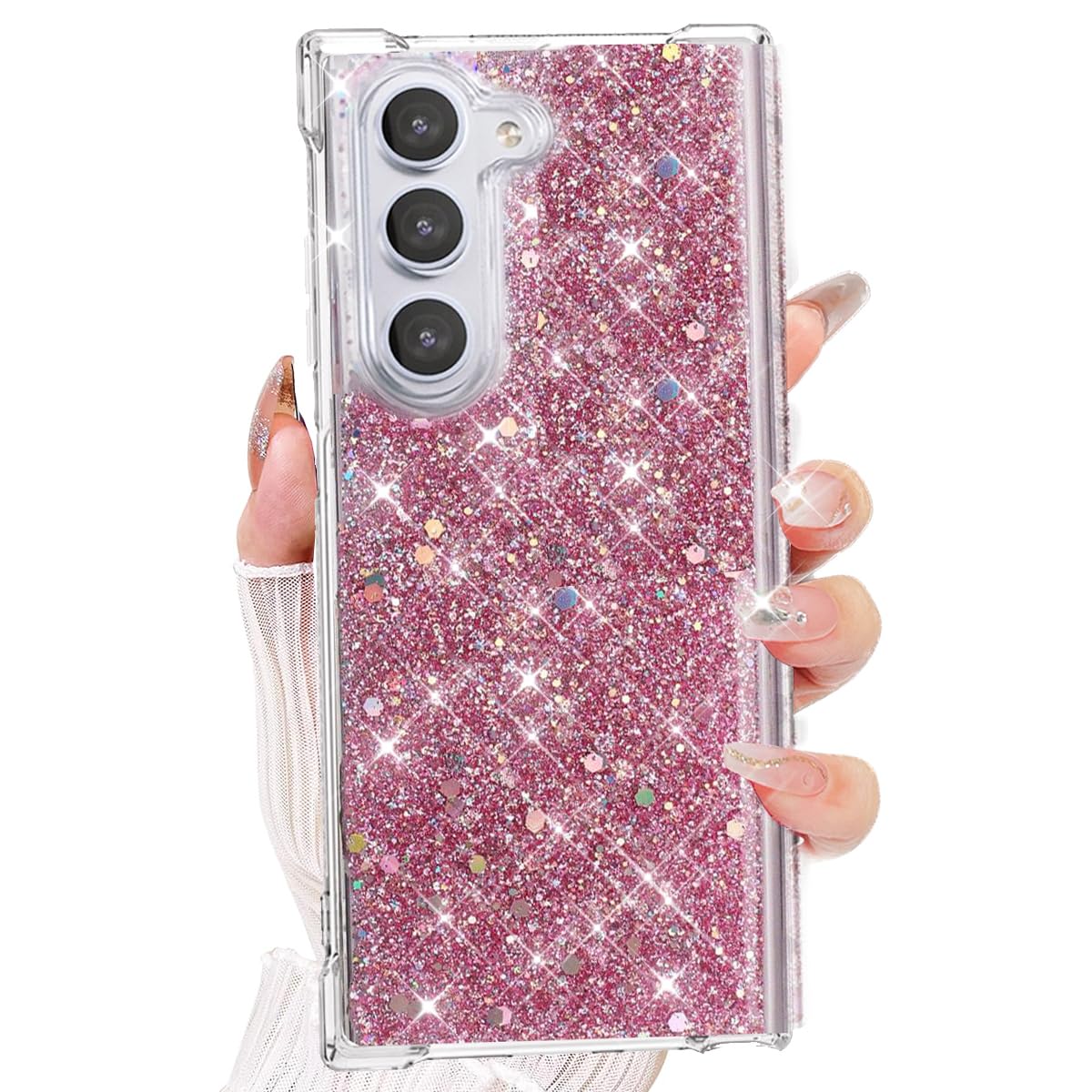 Amazon.com: AuroiCYY Shockproof Glitter Case for Samsung Galaxy Z