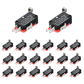 20-Pack V-156-1C25 SPDT Limit Switches Silver-Alloy Contacts with Roller Lever Actuator for Industrial Controls