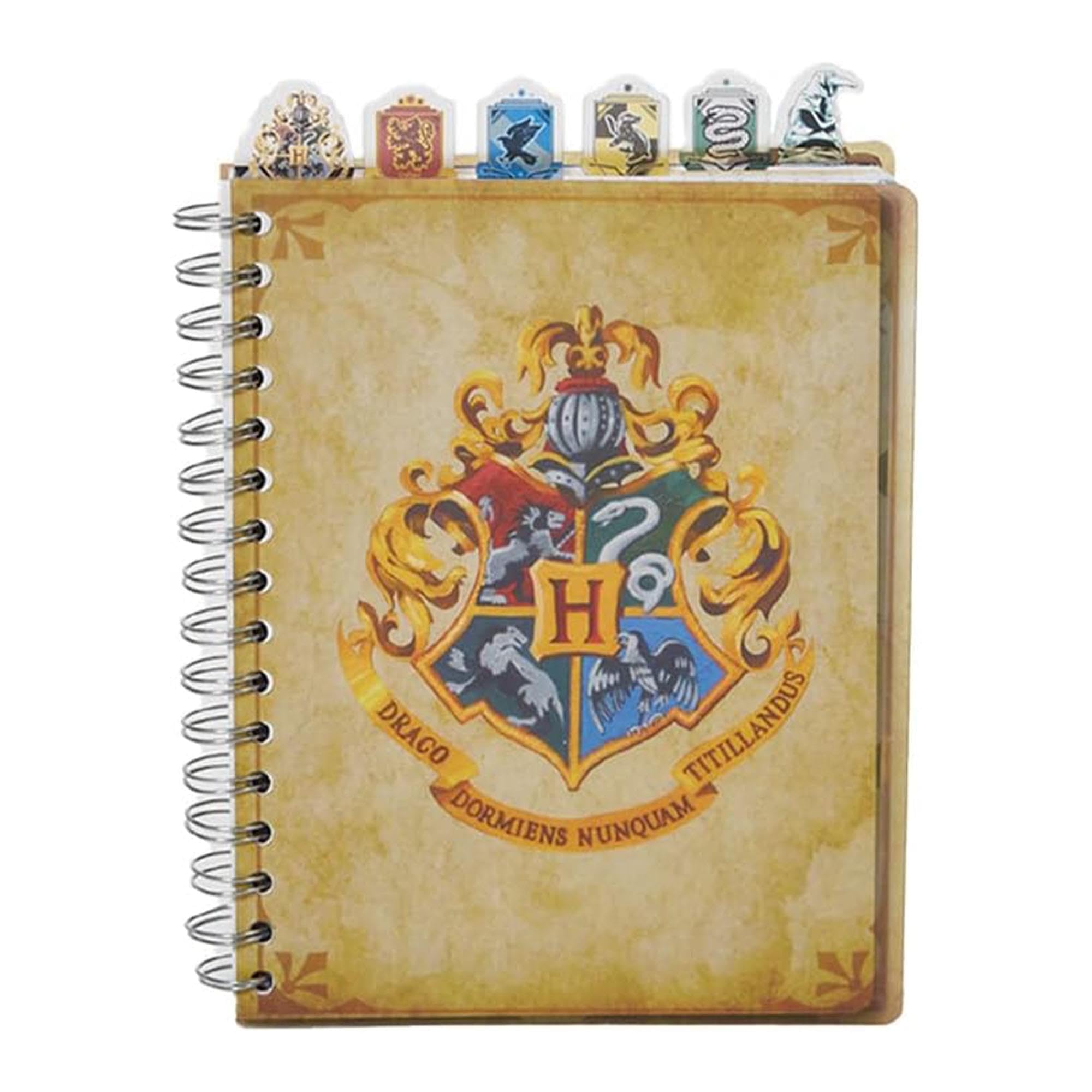 Carnet Harry Potter journal à spirales avec onglets pour organiser vos cours et projets