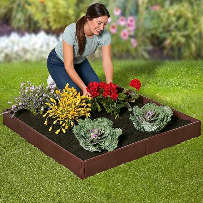 Recycled Plastic Raised Garden Bed: Which One Will Transform Your Garden? 7 The Lakeside Collection Raised Garden Bed with 8 Adjustable Panels