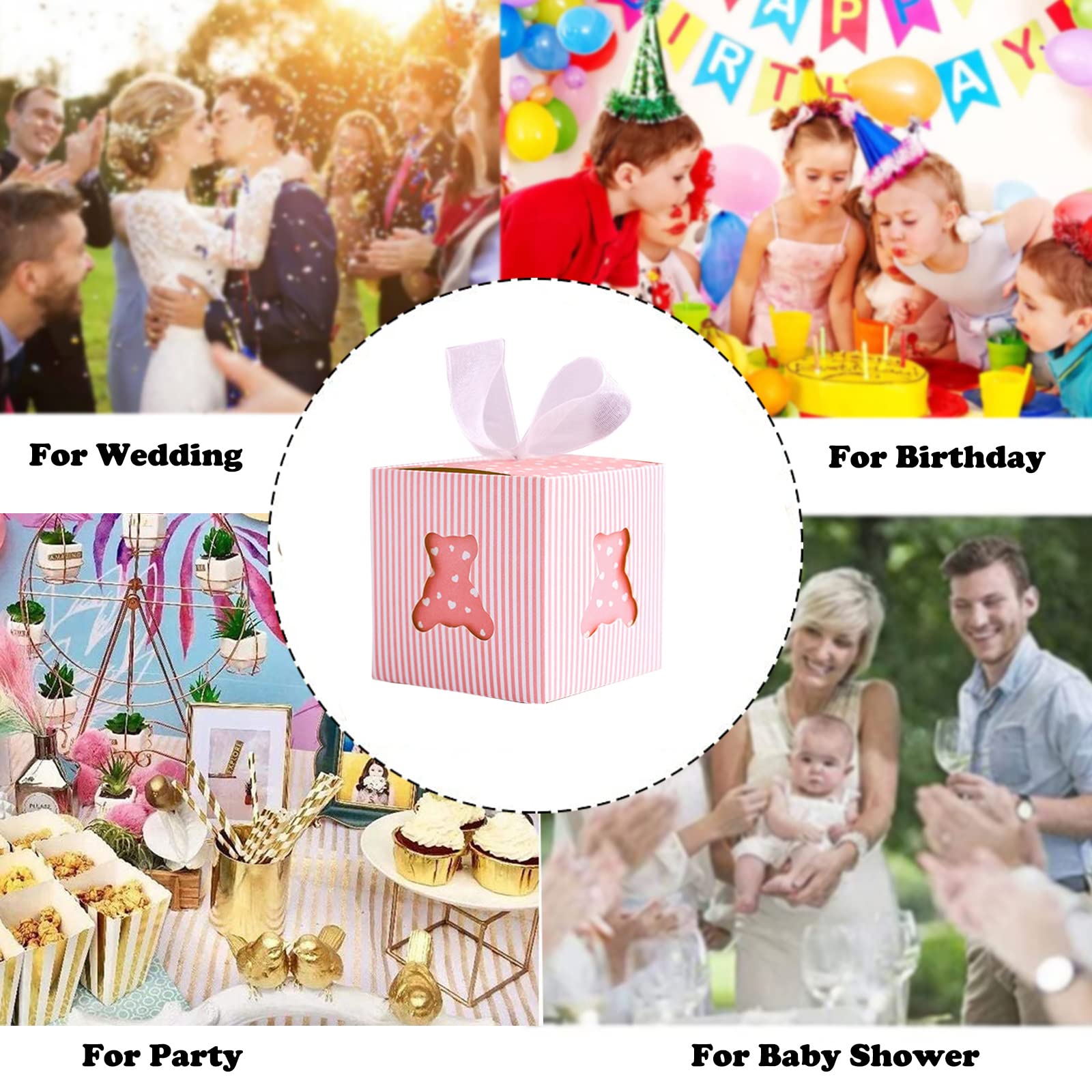 KISHINE 25PCS Boîtes à Dragées Baptêe Fore Arbre de Vie en Papier et Ruban pour preière KISHINE 25PCS Boîtes à Dragées Baptêe Fore Arbre de Vie en Papier et Ruban pour preière