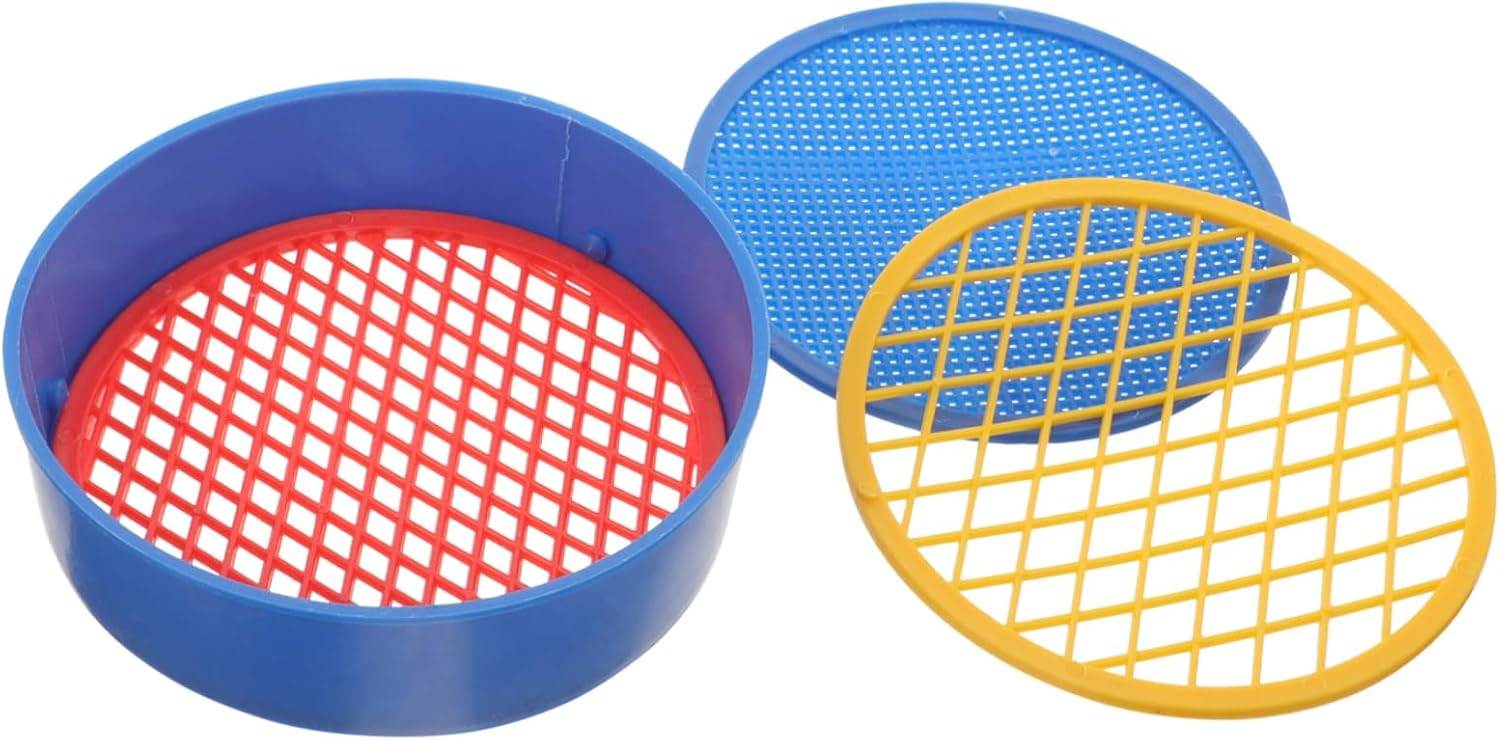 Sosoport 15sets Plastic Soil Sifters Mesh Screens for Gardening for Sifting Rocks and Handheld and Versatile Random Screens Included