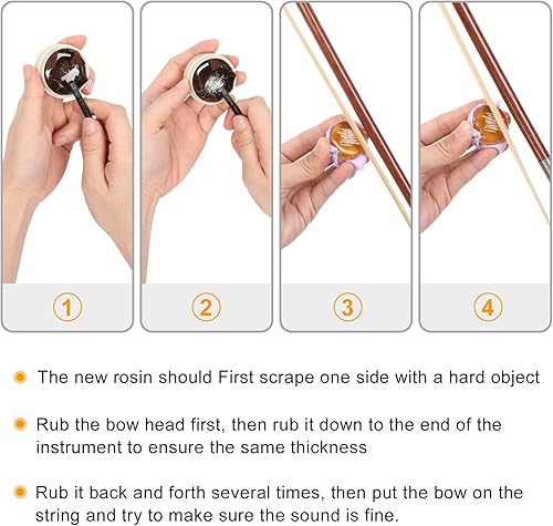 Miniatura 6 de Kit de violonchelo acústico 4/4 para adultos, principiantes, juego completo de violonchelo de tamaño completo con bolsa portátil, arco, colofonia