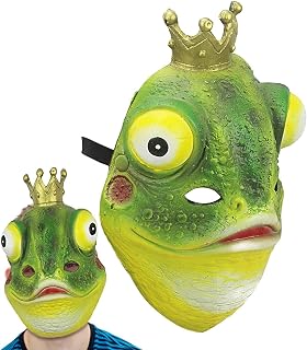 Frog Cosplay Masque - Breathable Costume Prop, Novelty Adult Facepiece, Gre | Novelty Animal Face Masque Frog Cosplay Masque Breatha Theme Photography Party Prom Cosplay Stage Performance Theme Photograp