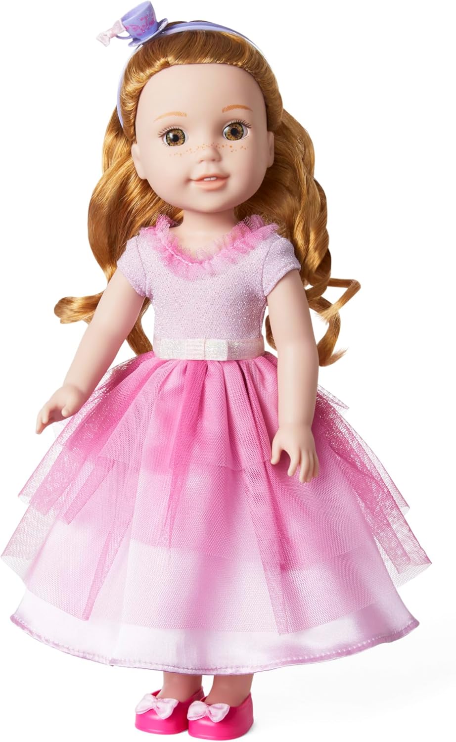 American Girl WellieWishers 14.5-inch Doll Ready to Be Royal Outfit with Teacup Headband and Ballet Flats, For Ages 4+