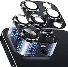 Violalra 2 Piece Rear Camera Lens Protection for iPhone 14 Pro/iPhone 14 Pro Max, Scratch-Resistant Ultra HD Camera Protective Camera 9H Hardness, Ultra Resistant Tempered Glass Film, Black