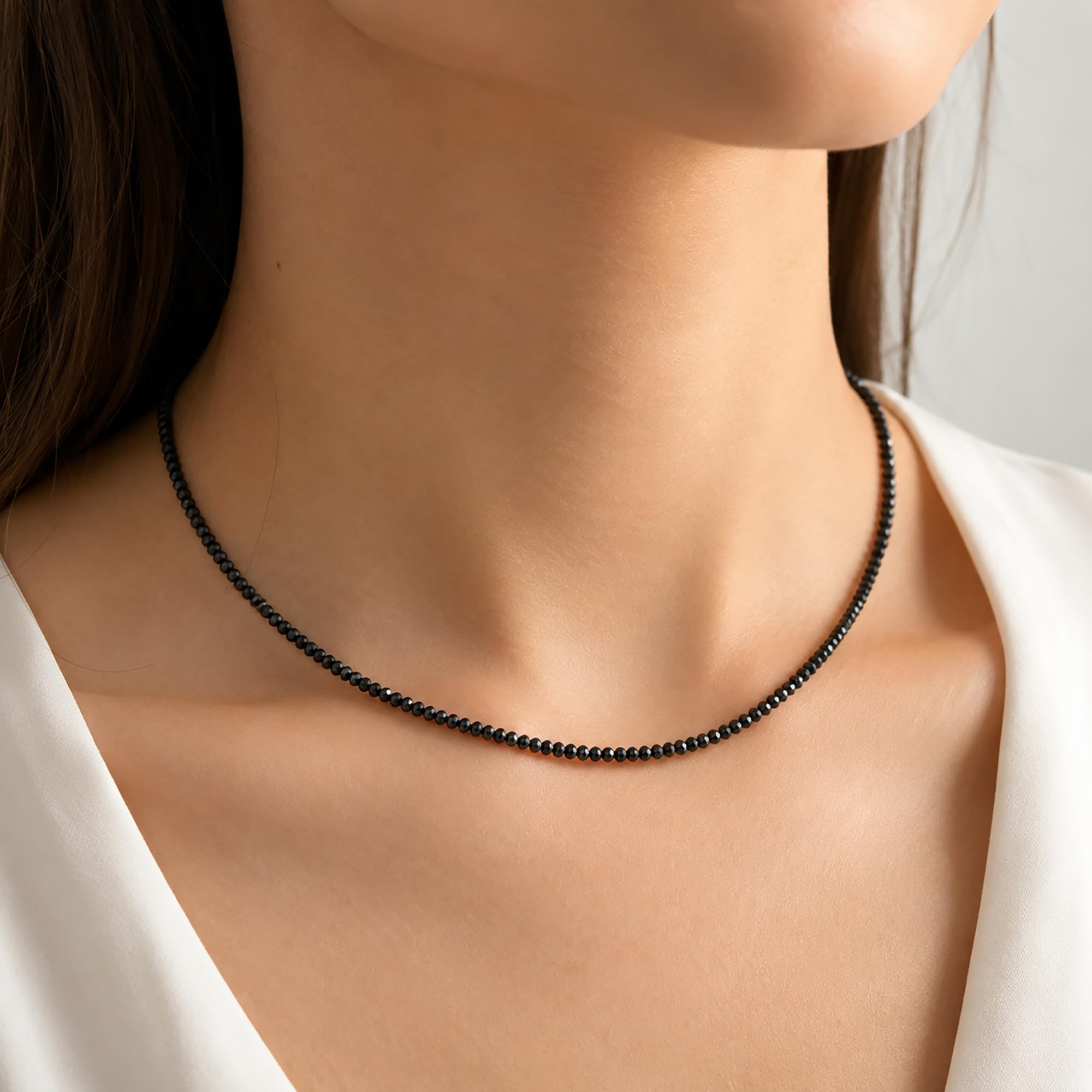 Gioielli Aurum Collana Uomo Donna in Argento 925 con Spinello Nero