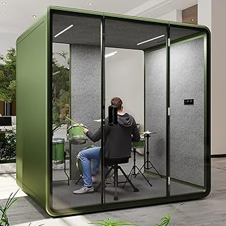 Innovative Modular Meeting Pod Soundproof - Portable Soundproof Recording Booth Mobile Privacy Booth Acoustic, Soundproof Office Nook for Startups and Enterprise Team Rooms