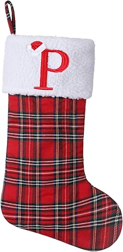 Miniatura 76 de Calcetines de Navidad bordados con monograma inicial de 20 pulgadas, decoración de Navidad, calcetines personalizados, decoración de temporada Negro