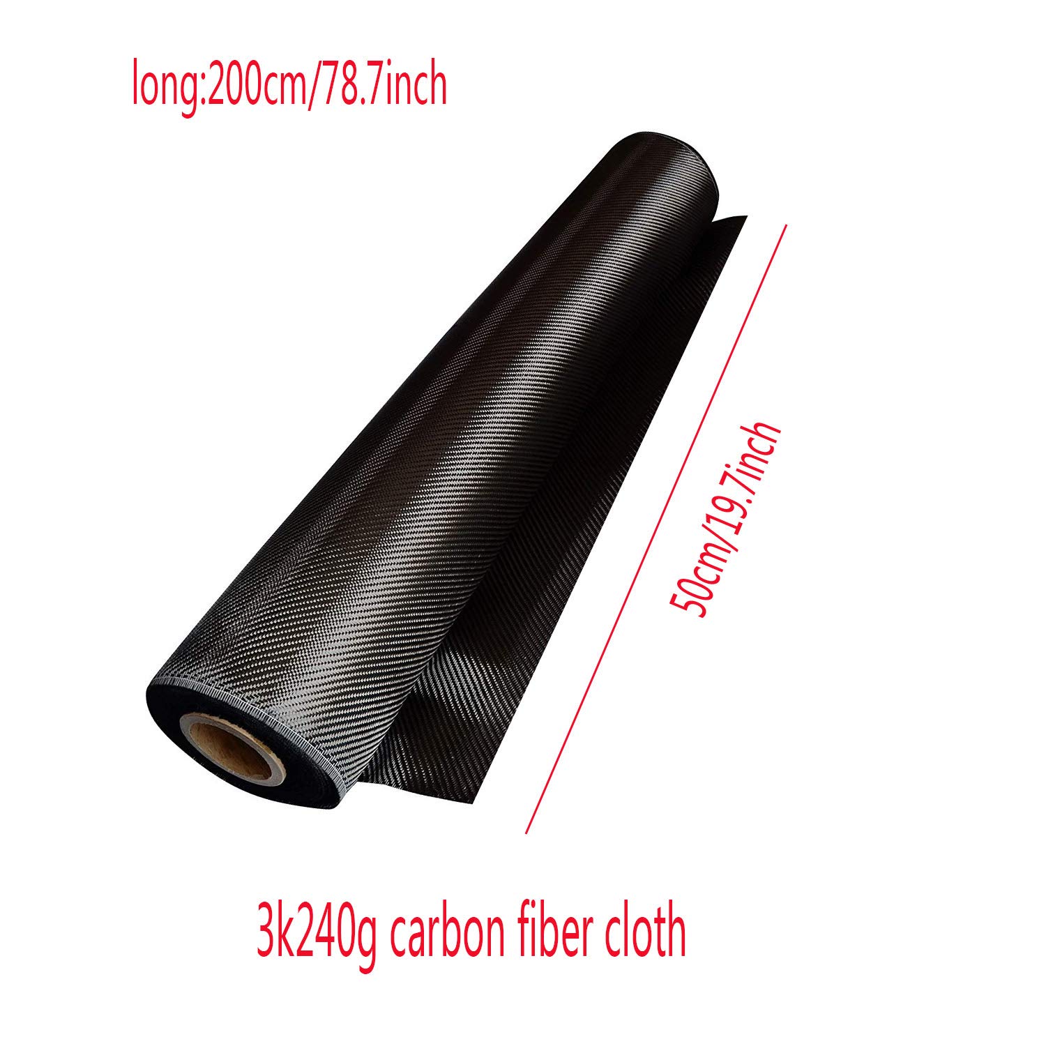 Kohlenstofffaser-Gewebe Kohlefasergewebe, 240 g/m², Leinwandbindung, 50 cm x 200 cm