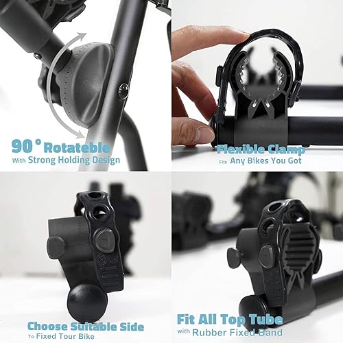 Miniatura 7 de TBVECHI - Portabicicletas, soporte para maletero de automóvil, 3 soportes para bicicletas, sedán, hatchback, minivan, SUV