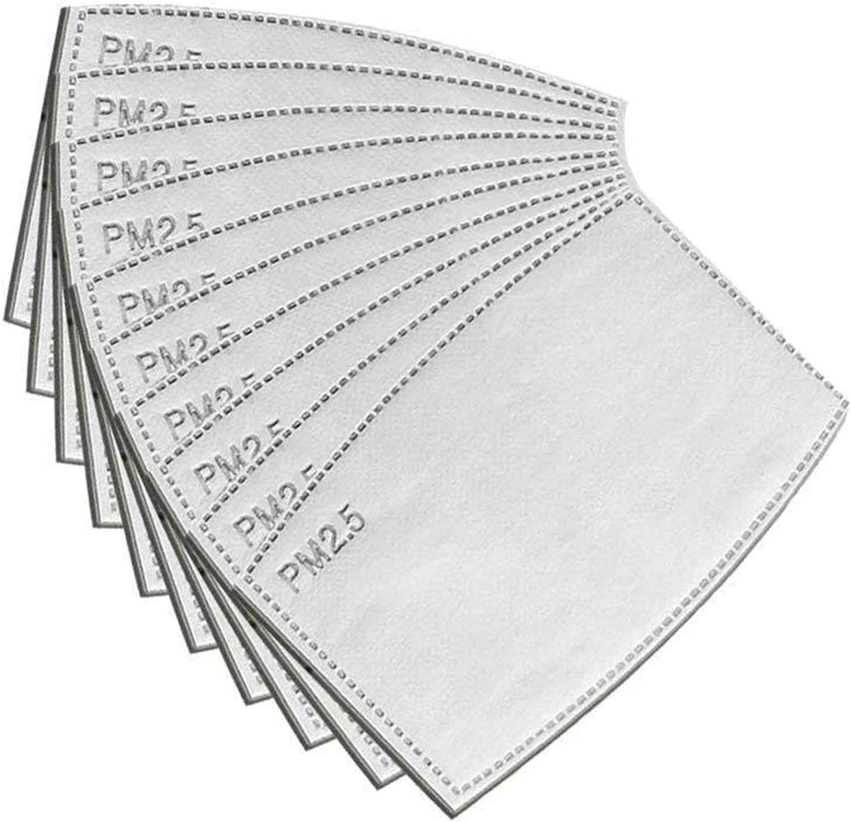 PM2.5 Replaceable Filters, 5 Activated Carbon Filter Layers Breathing Insert Paper for Face Cover, Anti Haze Anti Fogging Health Protection Filter Slot for Mouth Shield Insided (20 Pcs)