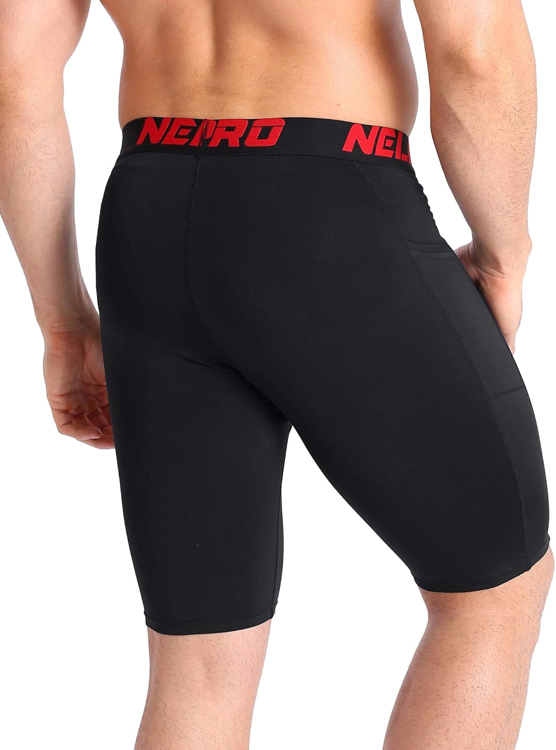 NELEUS Men's 3 Pack Running Compression Shorts with Pockets - Image 7
