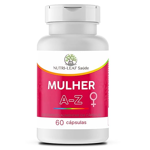 MULHER A Z Vitamina para Mulheres Energia Disposição e Bem Estar Feminino com Nutrientes Essenciais NUTRI‑LEAF Saúde