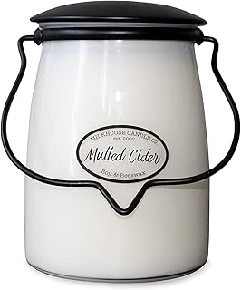 Creamery Scented Soy Candle: Butter Jar Candle, Mulled Cider, 22-Ounce