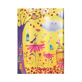 Mila Marquis Collection Hardcover Notebook Autumn Leaves Midi Lined Hardcover with Elastic Band Closure