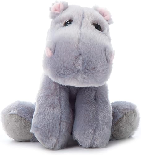 Miniatura 2 de The Petting Zoo Peluche hipopótamo, regalos para niños, animales salvajes del zoológico Onez, juguete de peluche hipopótamo de 9 pulgadas