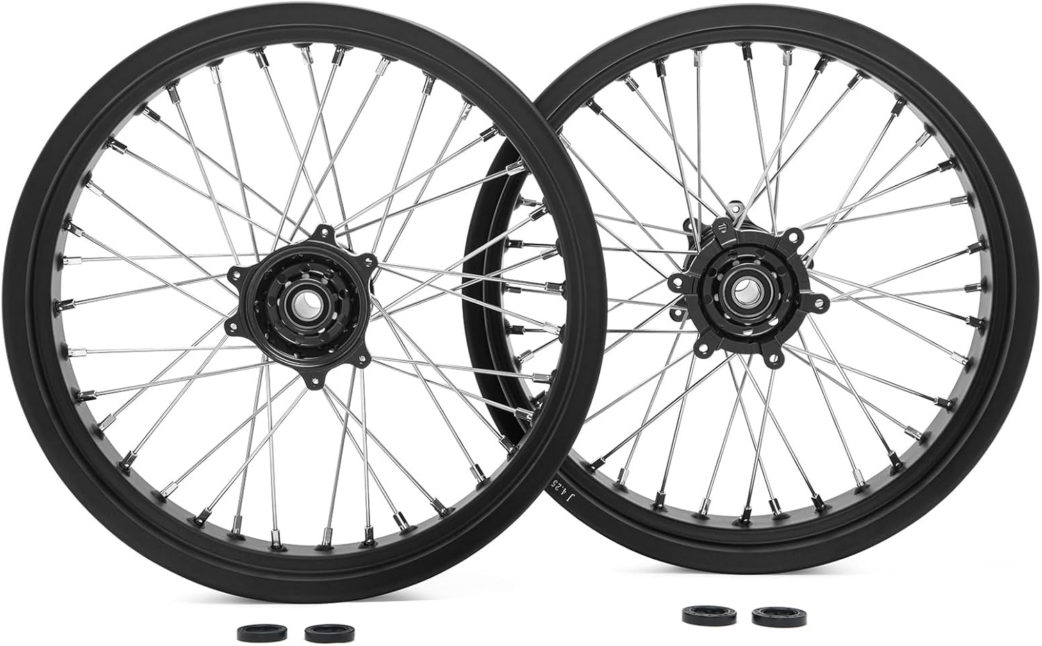 TOFR 17"x3.5" 17"x4.25" Front Rear Spoke Wheels Rims Hubs for Surron Ultra Bee Black