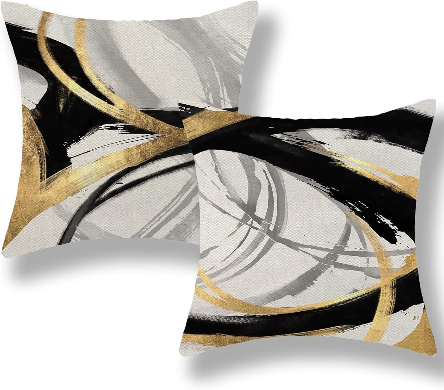 Boho Black Gold Pillow Covers 18...