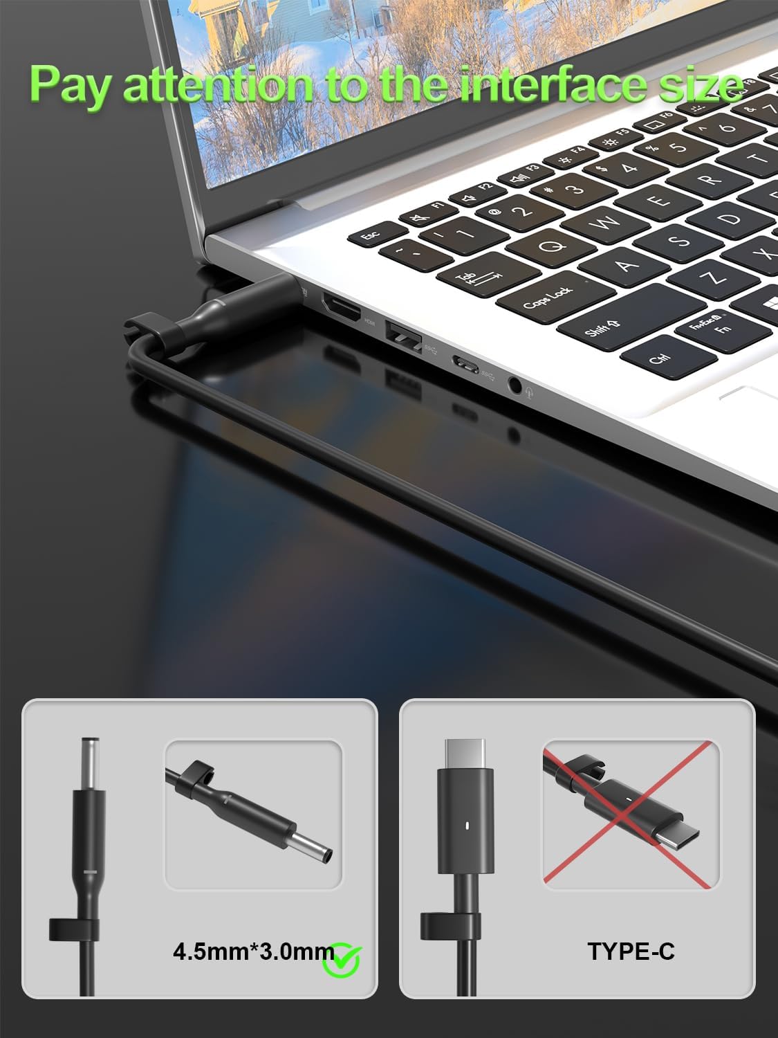 130W Laptop Charger 4.5mm Tip Compatible with Dell Precision 5540 5530 5520 5510, XPS 15 9570 9560, Inspiron-Plus 16 14 15 17 and Inspiron-or-OptiPlex All-in-ONE Desktop Power Cord