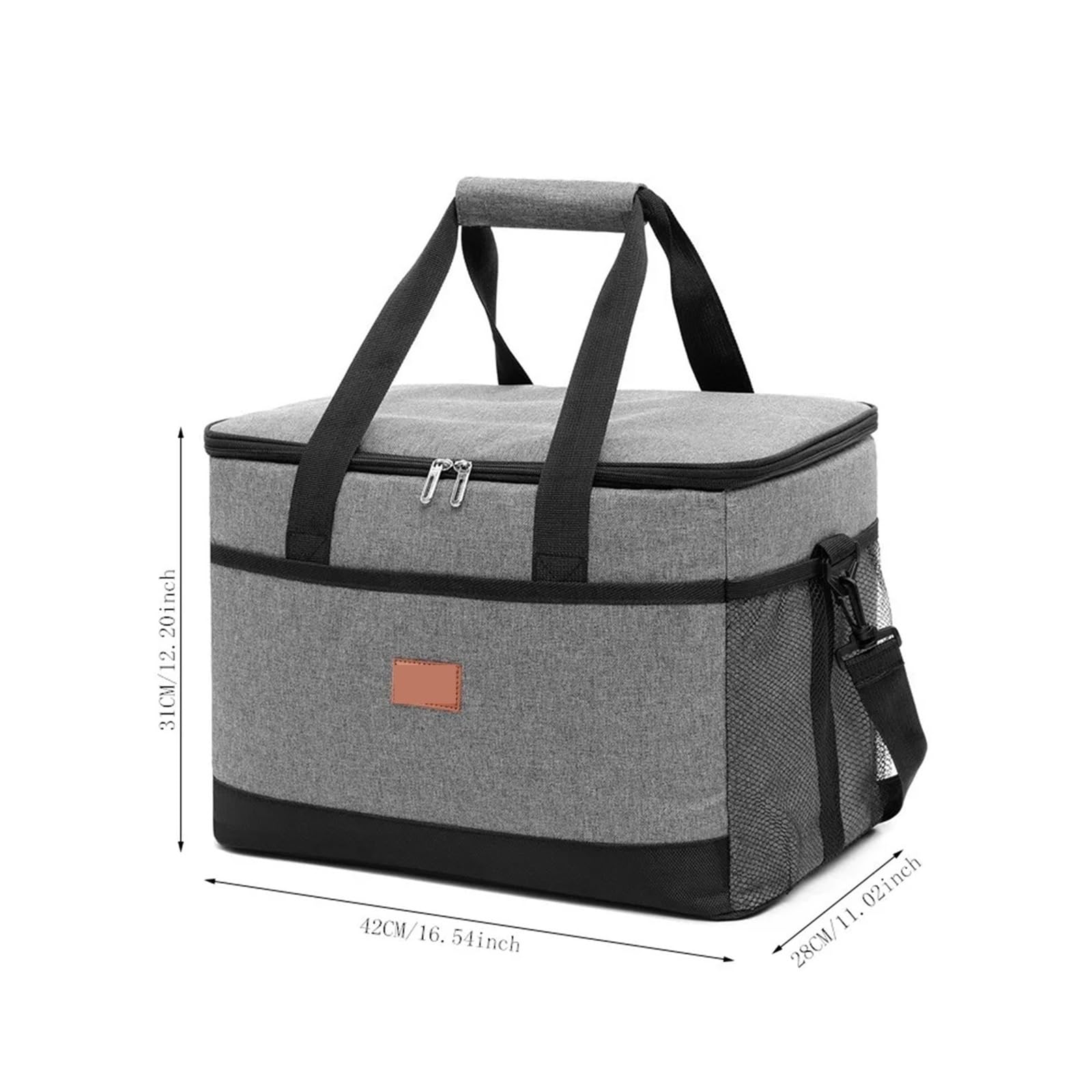 Bolsas térmicas, Bolsa isotérmica de reparto de comida multicolor 42x28x31cm(Grey)