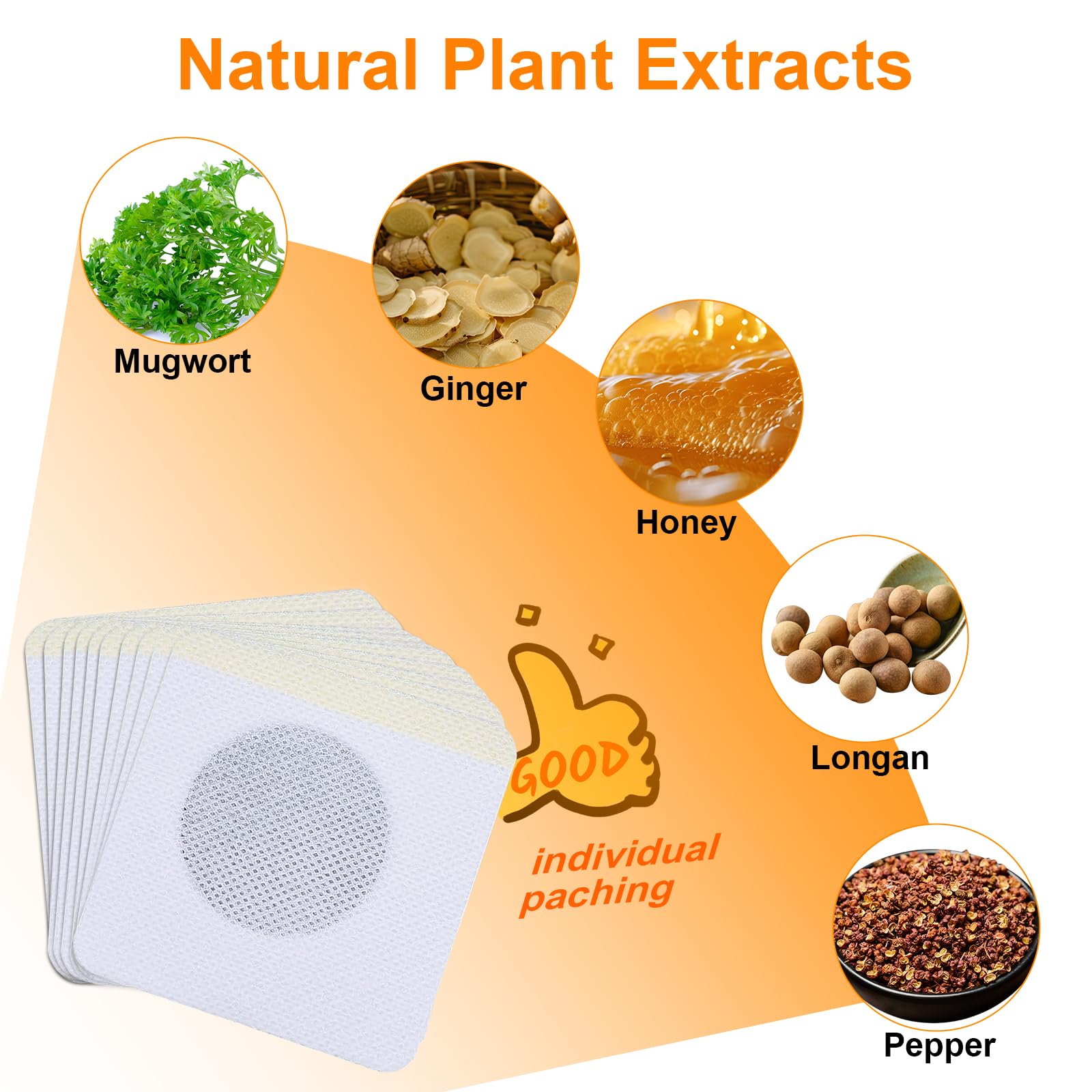 Mugwort Belly Patch for Men and Women with Natural Plant Extracts-Comfortable and Safe Belly Stickers-120Pcs,3.84oz — Amazon image 4
