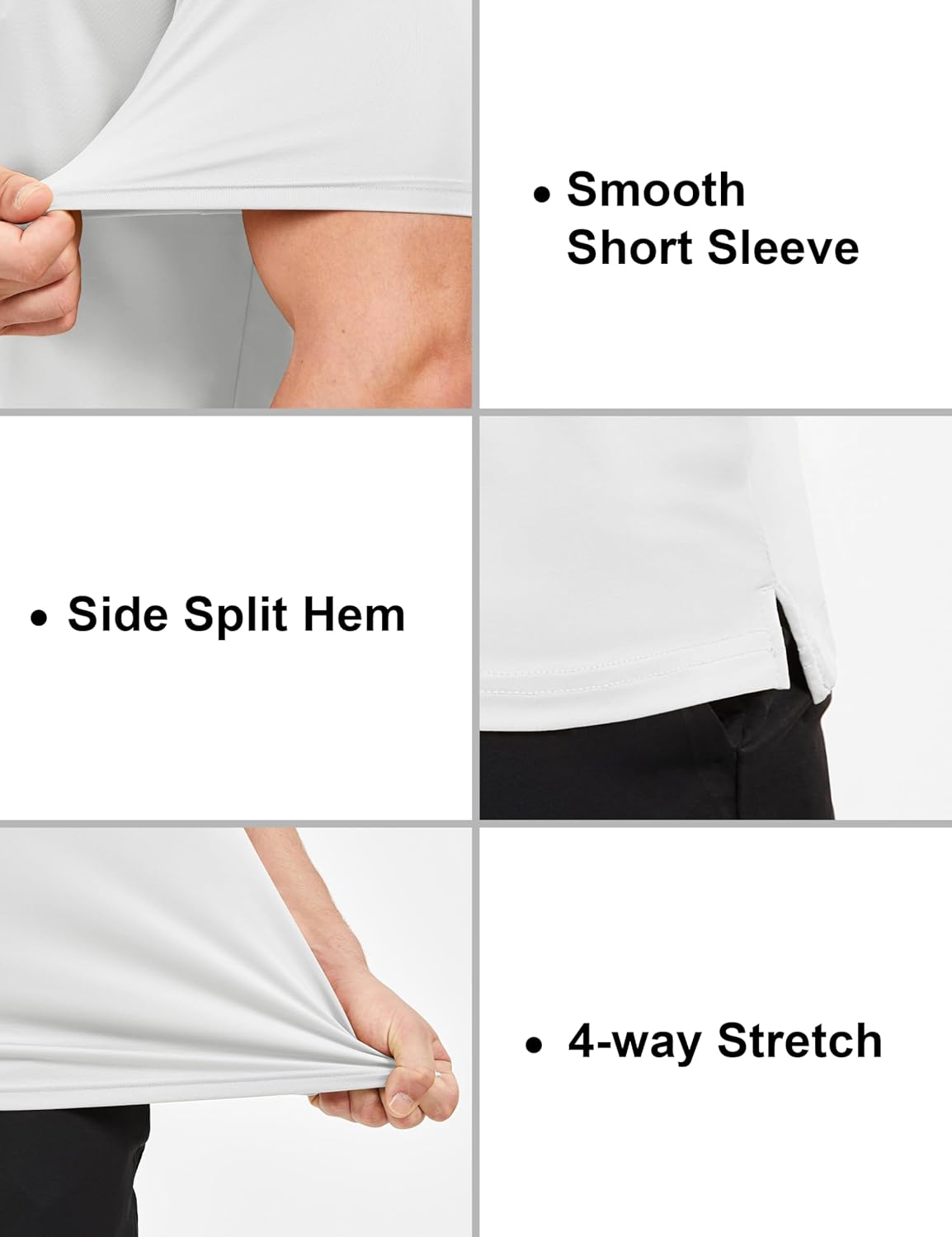 MAGCOMSEN Men's Polo Shirts Short Sleeve UPF 50+ Dry Fit Performance Golf Shirts Casual Athletic Collared Shirt