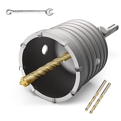 Sierra de agujero de hormigón de 1.378 in, con vástago SDS Plus de 7.874 in y dientes de aleación de tungsteno, broca de sierra de pared de 1.3