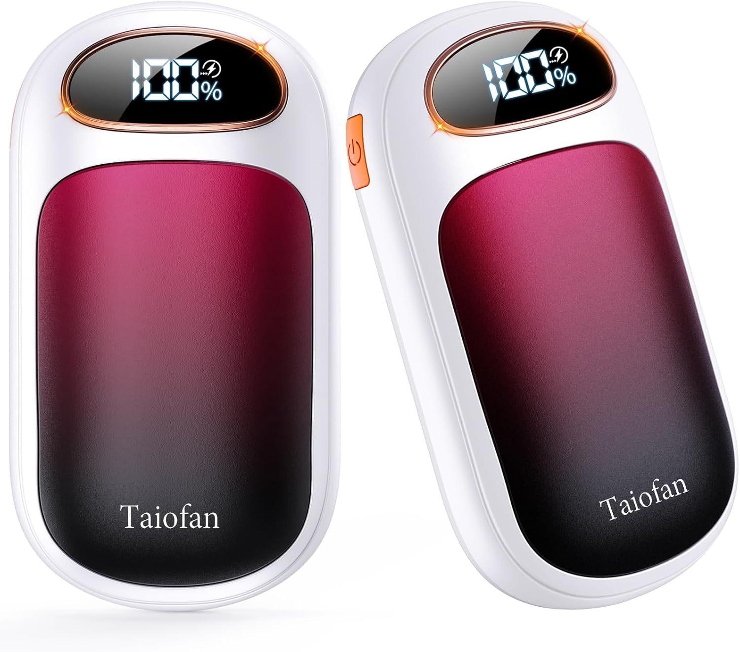 Rechargeable Hand Warmer 2 Pack, LED Display & 4 Levels, Ultrathin Electric Hand Warmers Portable USB Pocket Heater Fits Gloves for Hunting Essentials, Camping, Raynauds, Gifts for Christmas