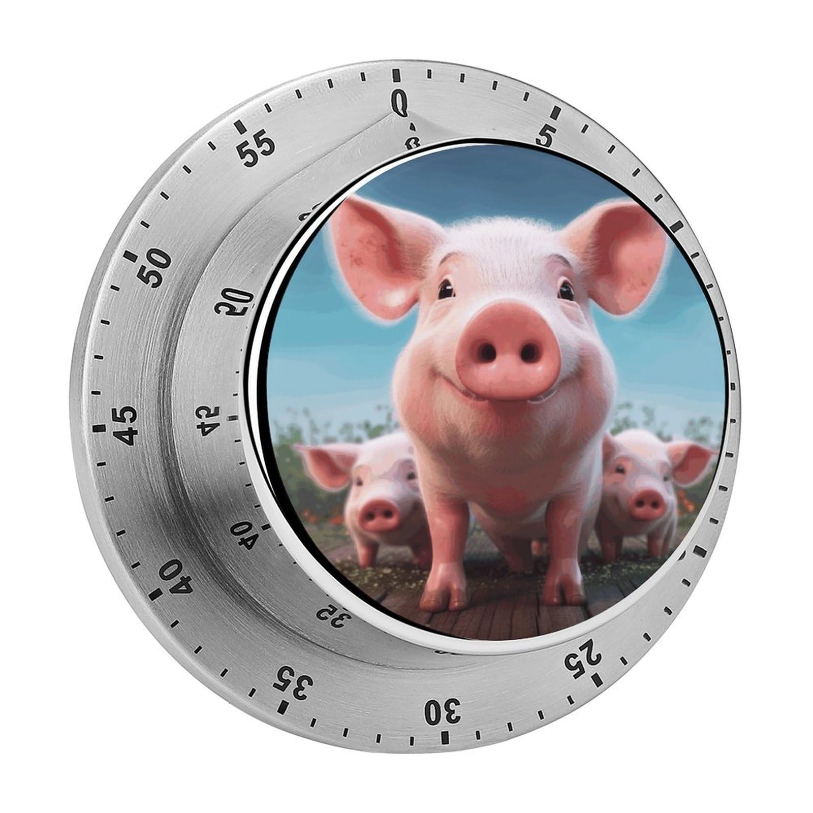 Funny Cute Pig Printed Waterproof Christmas Timer with Loud Alarm Outdoor Timer for Cooking Exercise Baking