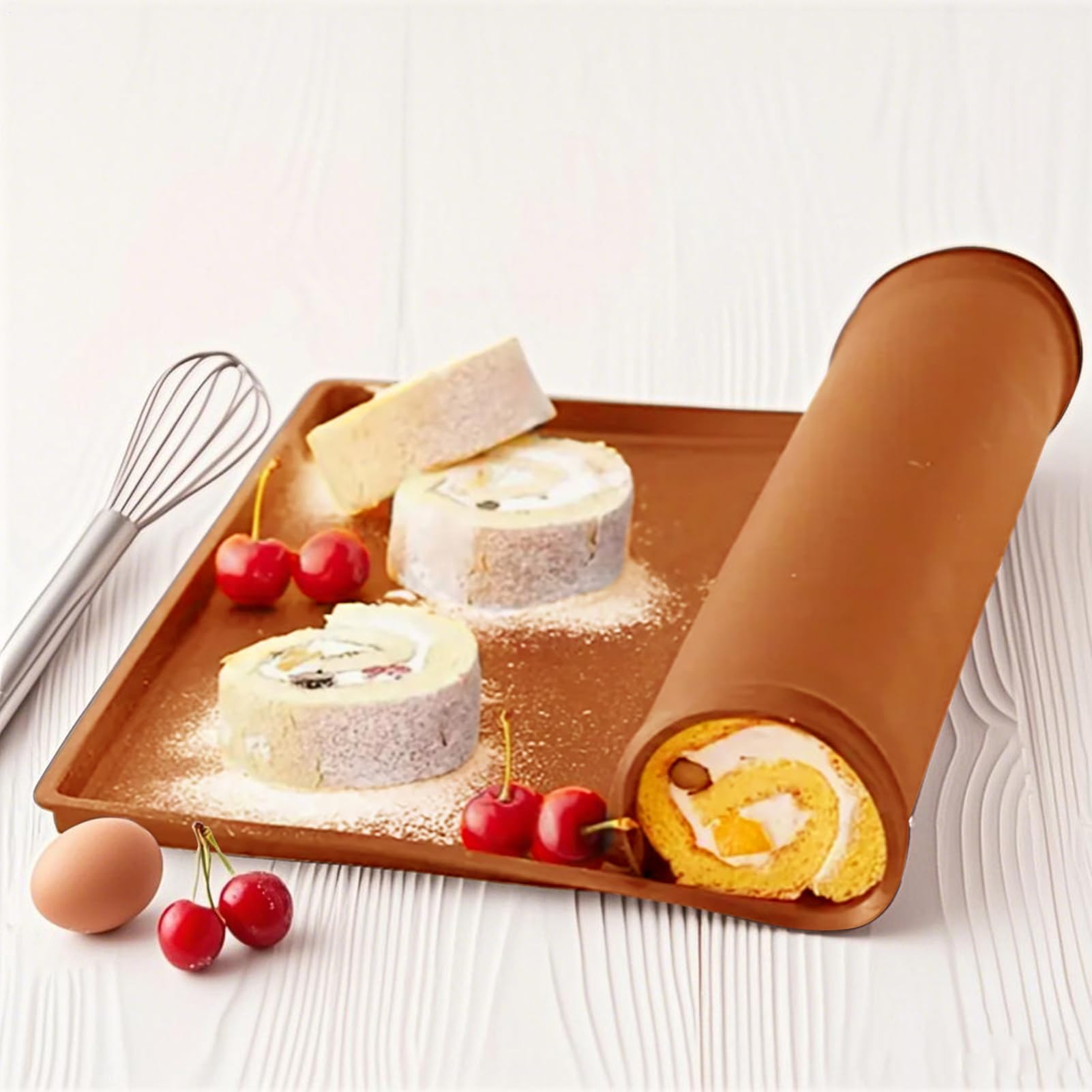 Placa reutilizable antiadherente fácil de limpiar para amigos de la familia, colegas, galletas, pasteles, postre | Bandeja para hornear de silicona anticalor reutilizables para hornear con diseño sin