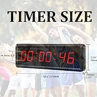 Vista 2 de Reloj de pared digital LED con cuenta regresiva, cronómetro y temporizador para gimnasio (1.5 pulgadas de alto digital)