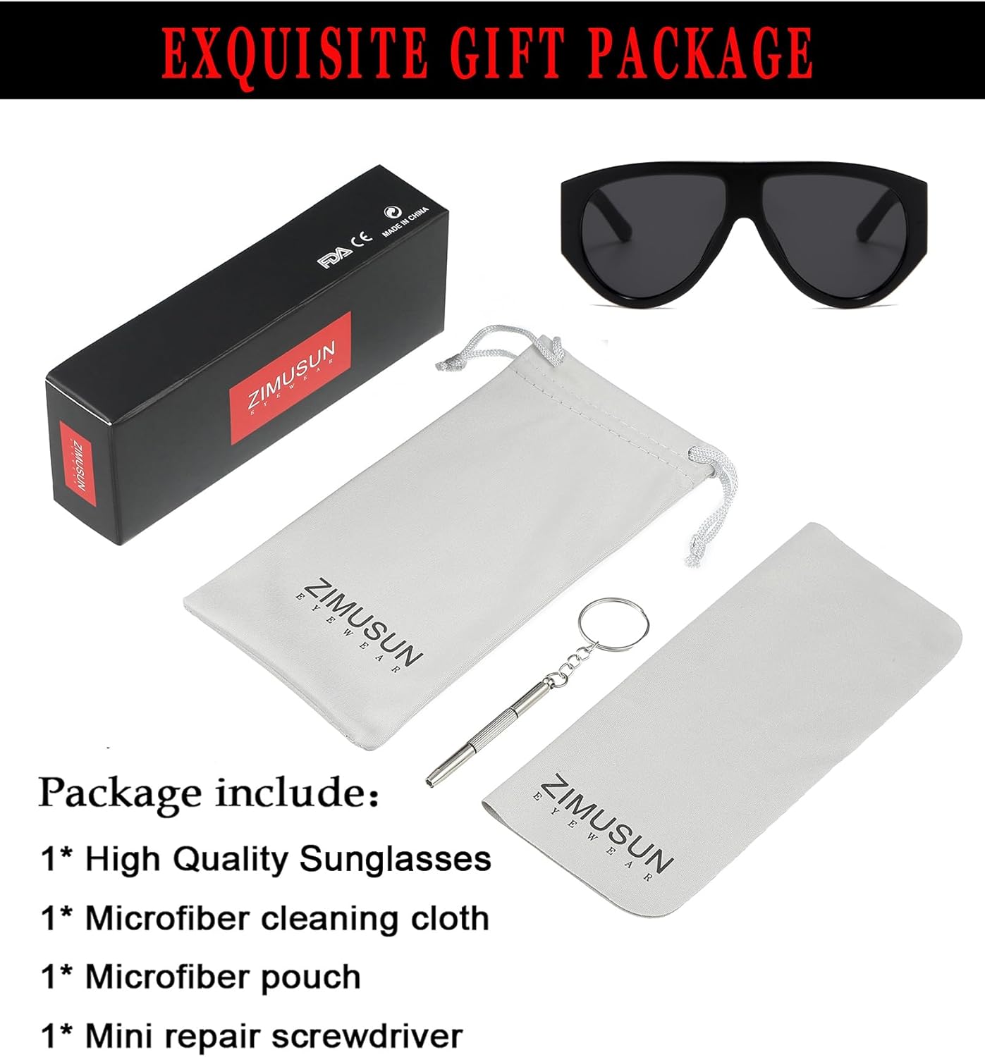 Oversized Aviator Sunglasses for Women Men Classic Big Frame Sun Glasses - Image 7