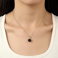 Vista 9 de Natural Jade Necklace for Women Sterling Silver Adjustable Handmade Green Jade Pendant Necklaces Healing Crystal Necklace Good Luck Gift for Her