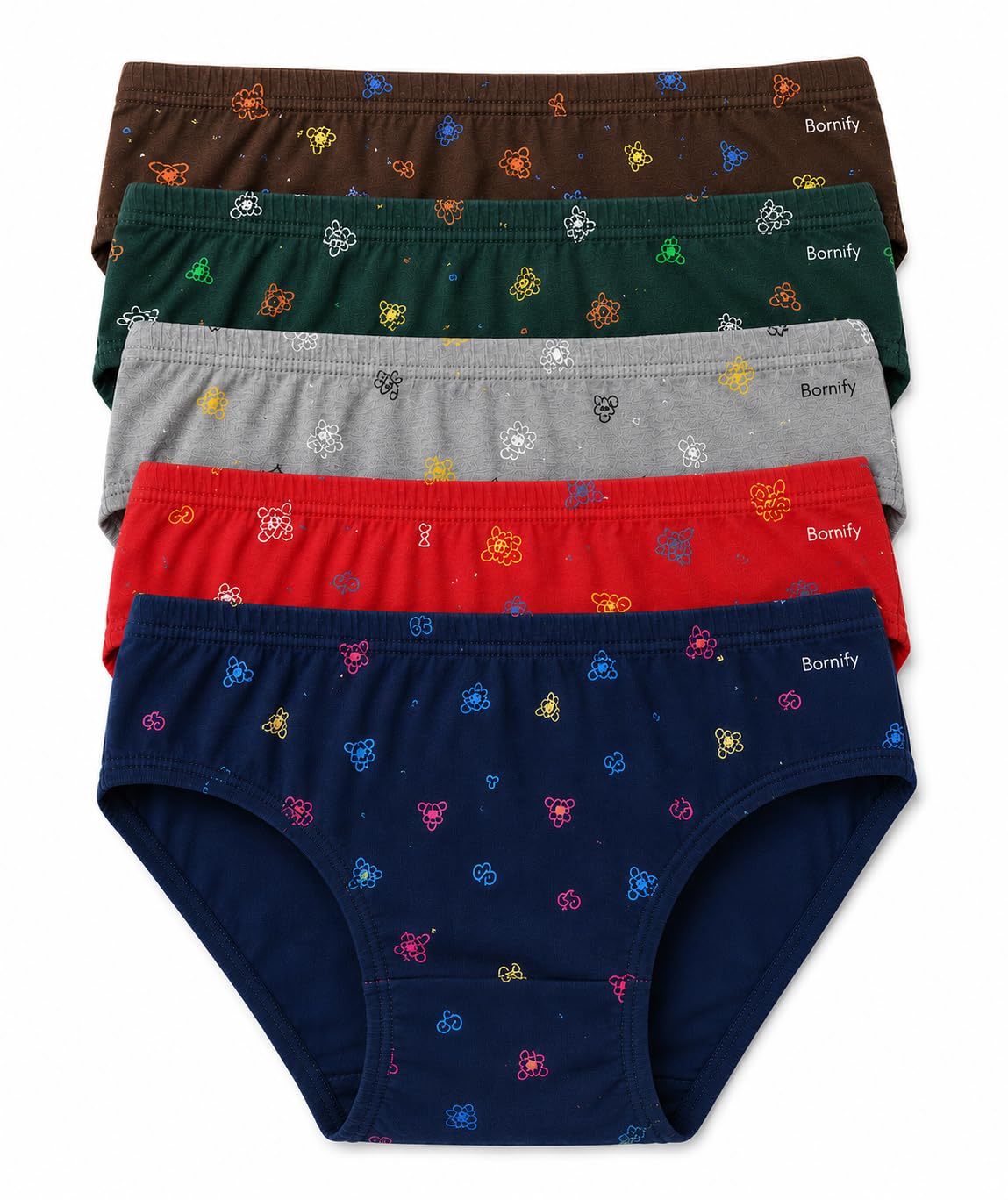 Women's Printed Cotton Briefs Panties Innerwear, Underwear, Multicolor - (Pack of 5)-image-12