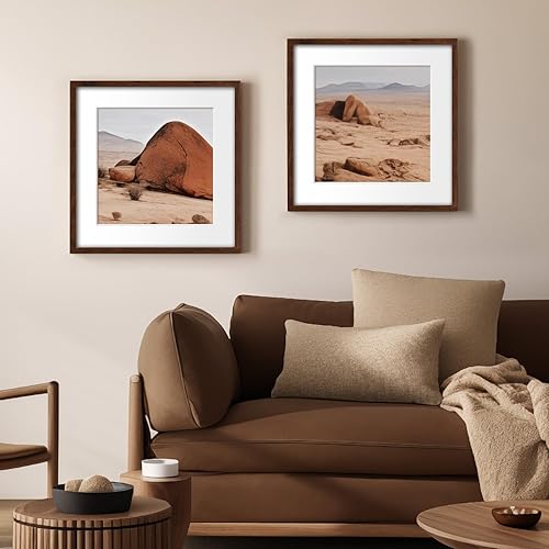 Vista 57 de Yaetm Portarretratos de 12 x 12 pulgadas con paspartú para fotos de 8 x 8 pulgadas, juego de 9 marcos cuadrados de 12 x 12 pulgadas, marco blanco