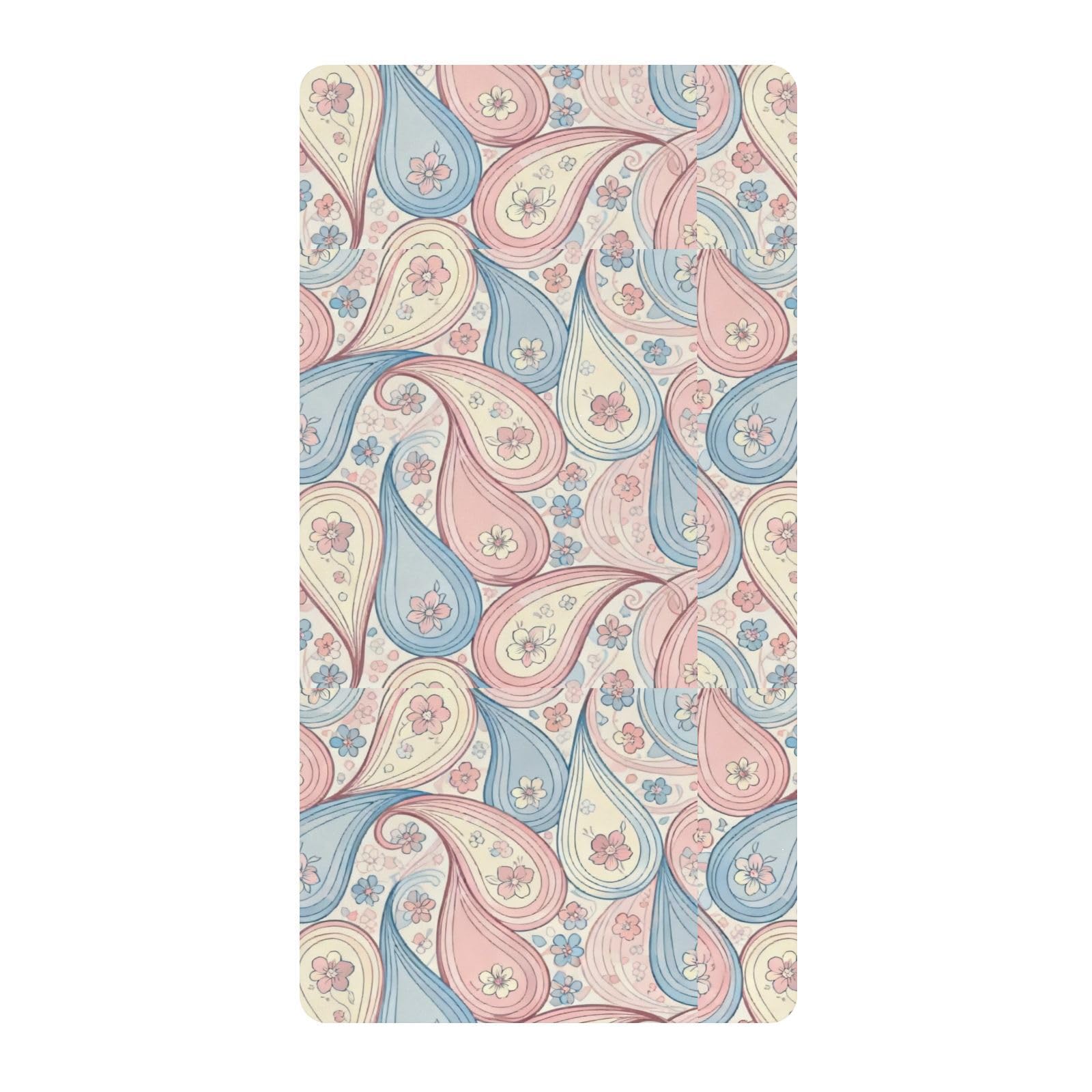 Drap de berceau cachemire pastel en coton doux de qualité premium pour chambre de bébé