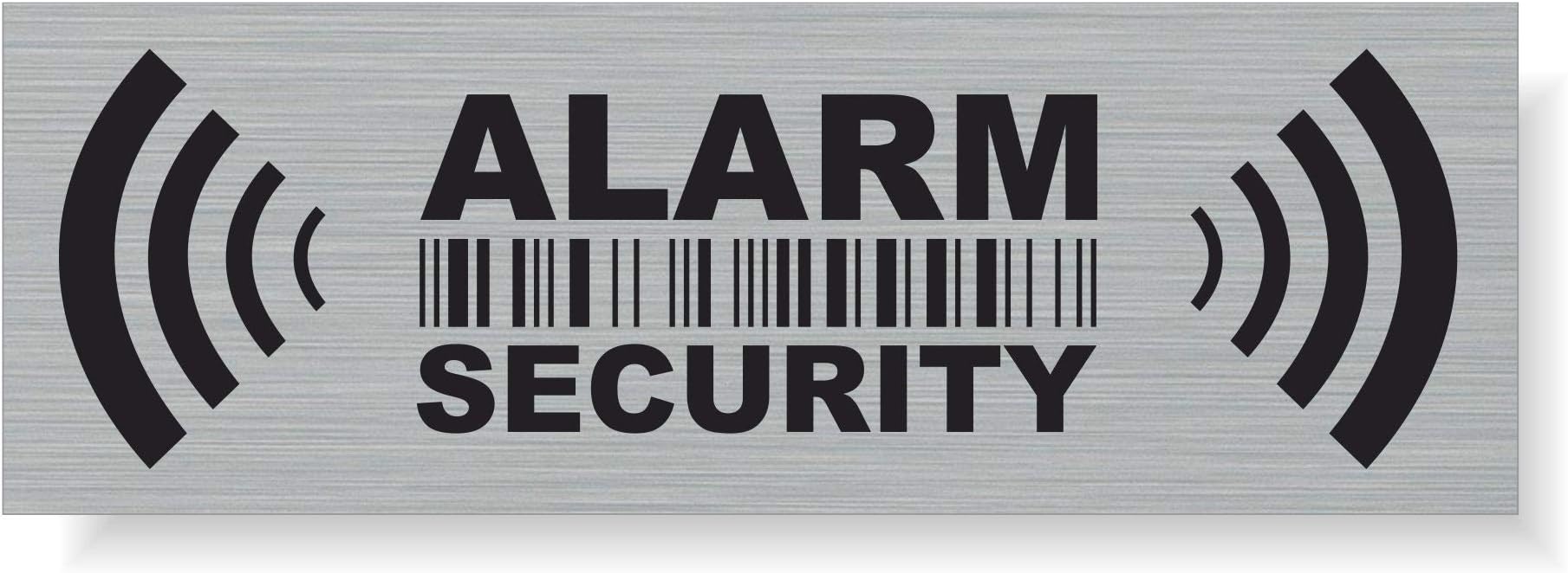 20 x Security Alarm Warning Sign Stickers - for internal and external use - Protection for home, car... - Weatherproof - Size: 2,9 x 1 in - "ALARM SECURITY"