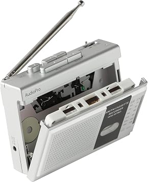 Towo WN-878DSV Compact Radiator with Microphone for Am/FM/Wide FM, 2-Way Power Supply AA Batteries/AC Power Supply, Disaster Prevention, Voice Recording, Earphone Included, Silver