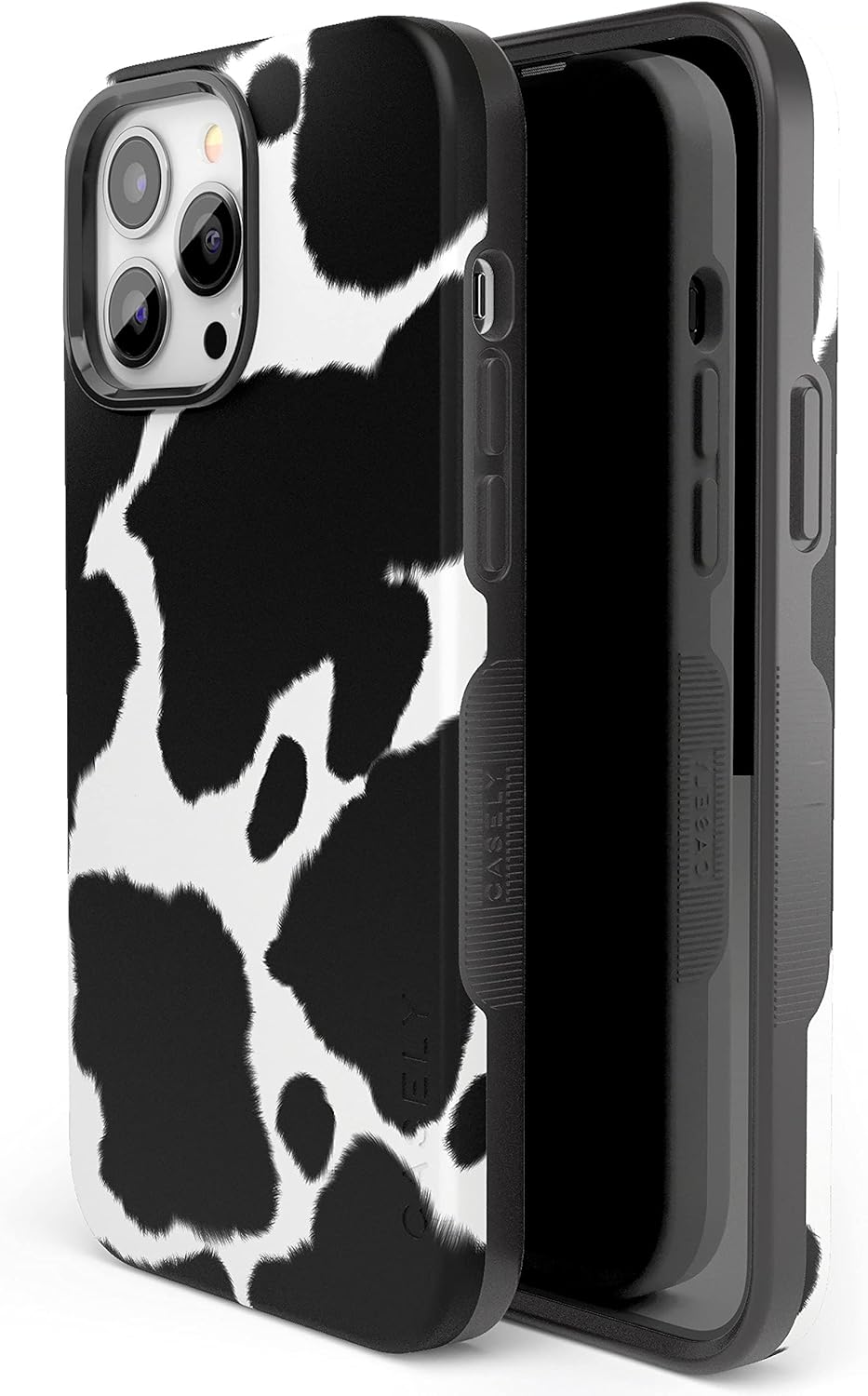 Casely iPhone 14 Case | Current Mood | Cow Print | Bold Protective Design | Compatible with MagSafe