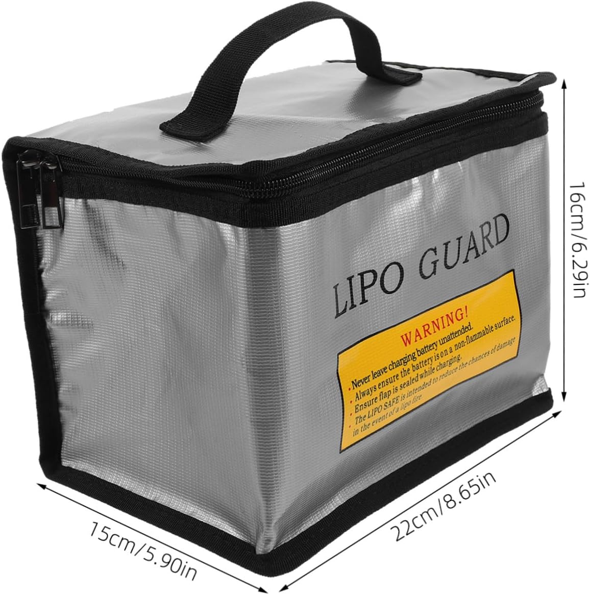 ORFOFE Fireproof Lithium Battery Storage Bag Lightweight Battery Organizer for Safe Charging Transit Storage Protection for Lithium Batteries and Drone Accessories