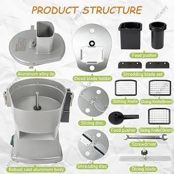 Electric Vegetable Dicer Slicer, Commercial Vegetable Chopper Dicing Machine, Automatic Potato Onion Slicing Cube Cutting Machine 220V