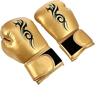 BIUDECO Guantes De Boxeo para Adultos Y Niños De 12 Oz Color Amarillo con Diseño Ergonómico para Golpes Cómodos Y Resistentes.