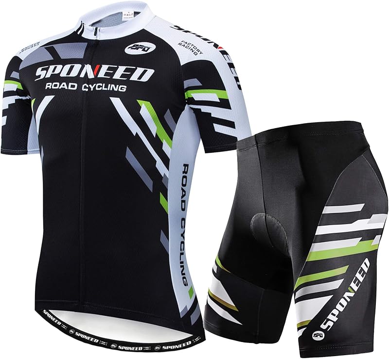 Sponeed Ciclismo Jersey Trajes De Manga Corta Hombres Ropa De Bicicleta Pantalones Cortos De Bicicleta De Carretera Trajes Acolchados